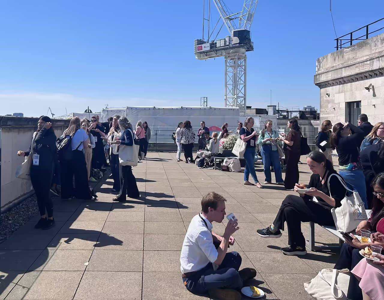 Networking on the roof of Bush House