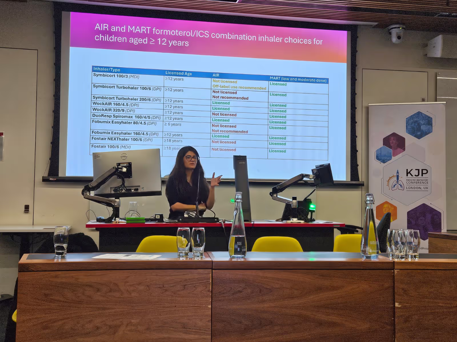 KJP Paediatric Respiratory Conference - Speaker presenting in Lecture Theatre