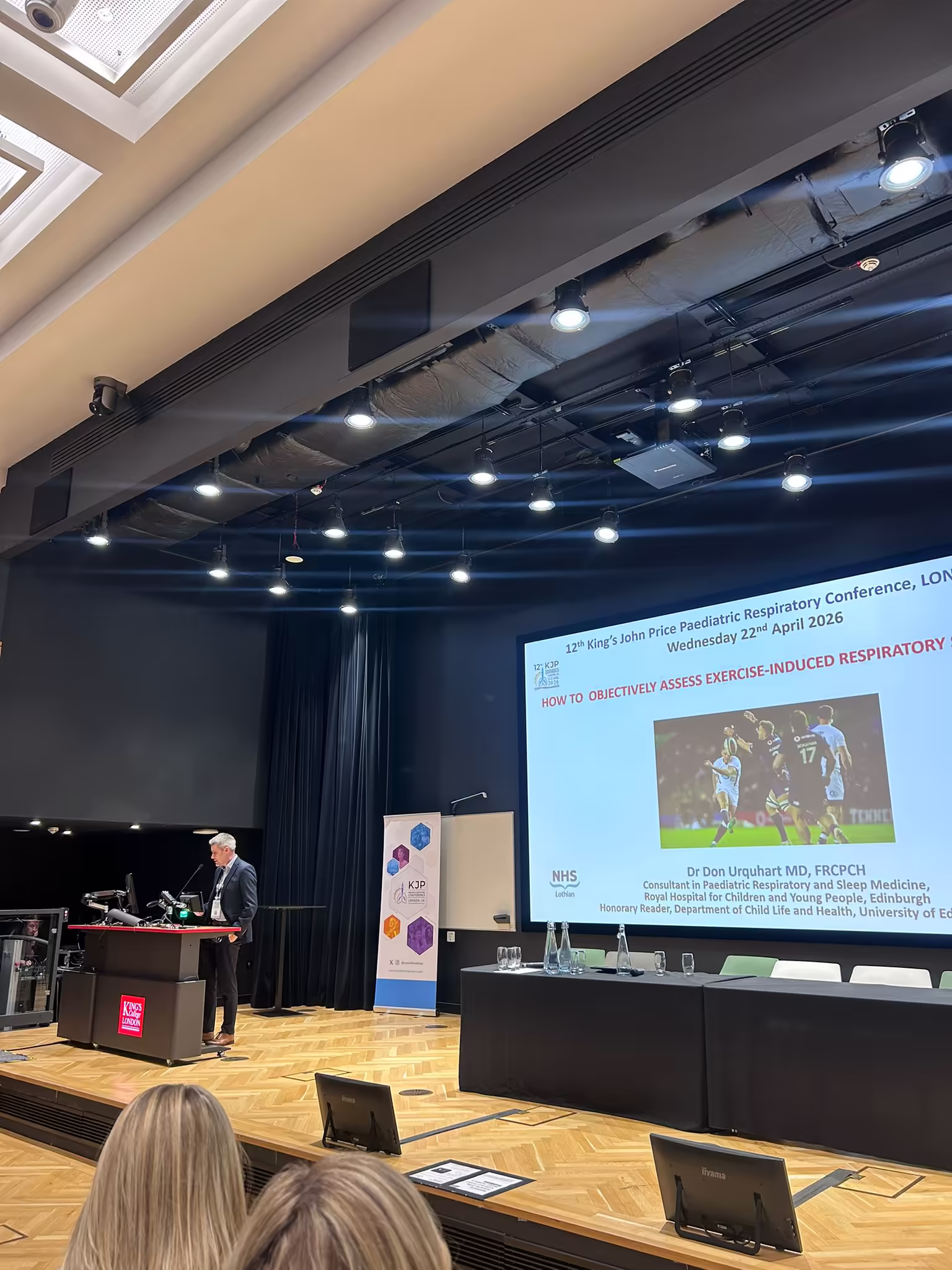 KJP Paediatric Respiratory Conference - Speaker presenting in Lecture Theatre
