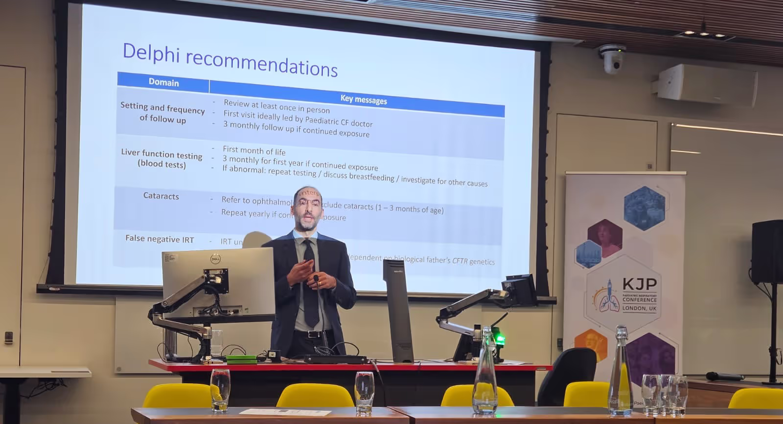 KJP Paediatric Respiratory Conference - Speaker presenting in Lecture Theatre